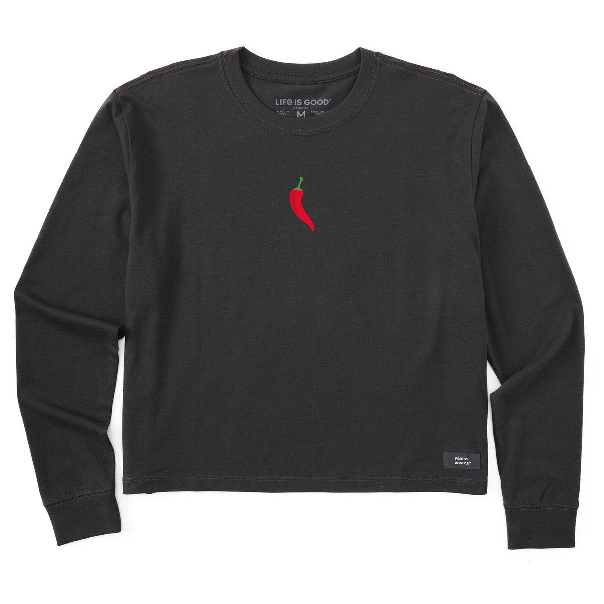 Women's Chili Pepper Mini Long Sleeve Crusher Boxy Tee