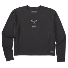 Women's Extra Dirty Martini Mini Long Sleeve Crusher Boxy Tee