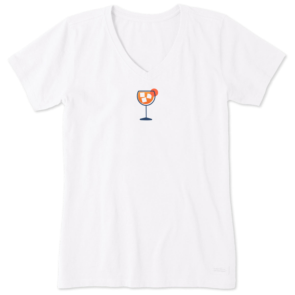 Women's Aperol Spritz Mini Short Sleeve Crusher Vee