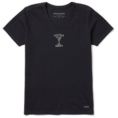 Women's Extra Dirty Martini Mini Short Sleeve Crusher Vee