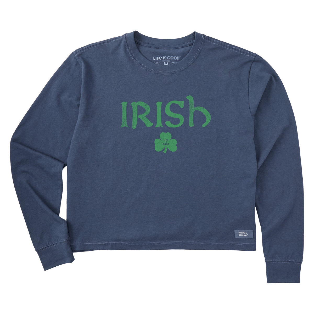 Women's Irish Clover 2 Long Sleeve Crusher Boxy Tee