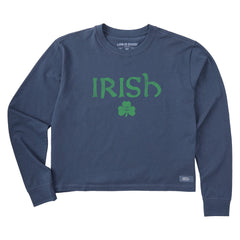 Women's Irish Clover 2 Long Sleeve Crusher Boxy Tee