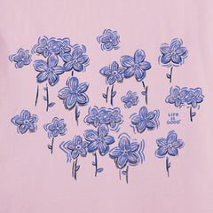 Women's Forget Me Nots Short Sleeve Crusher Vee