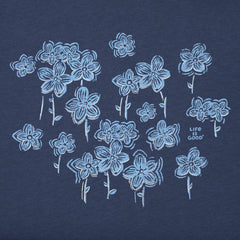 Women's Forget Me Nots Short Sleeve Crusher Vee