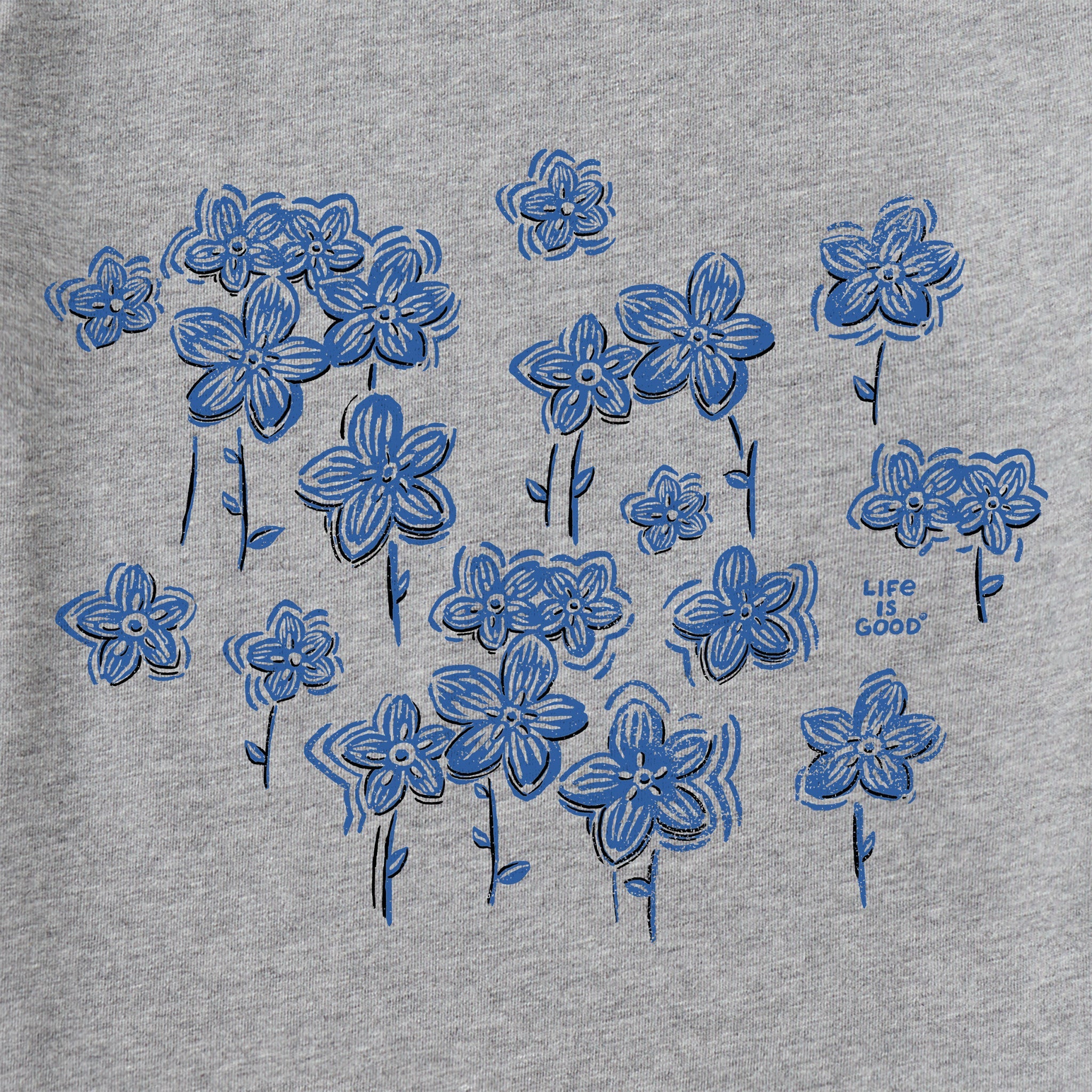 Women's Forget Me Nots Short Sleeve Crusher Vee