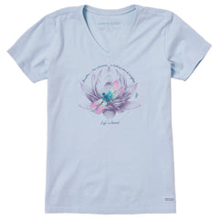 Women's Dragonfly Lotus Breathe Short Sleeve Crusher Vee