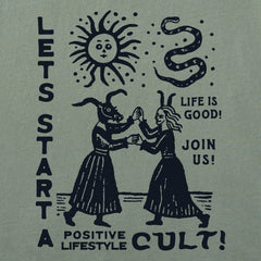 Men's Let's Start a Cult Short Sleeve Crusher Tee