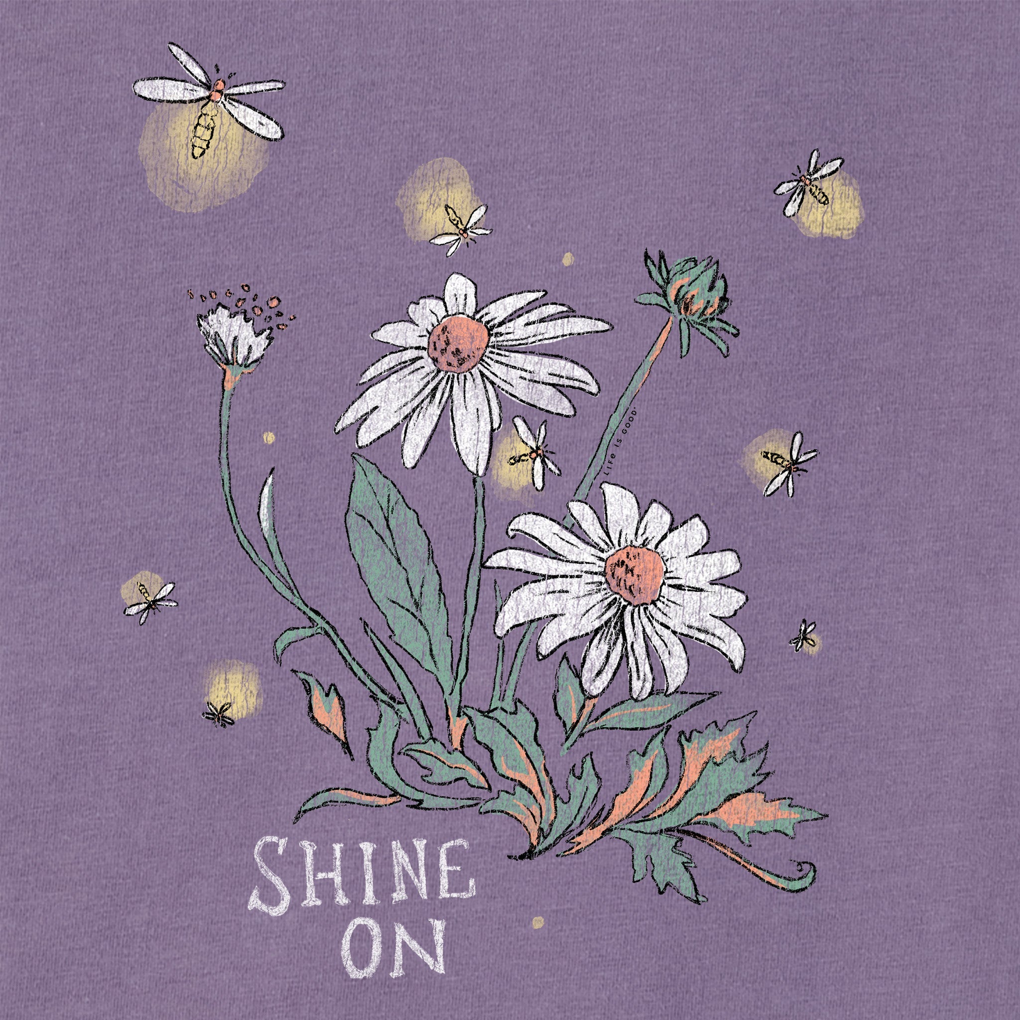 Women's Dreamy Shine On Daisies Short Sleeve Crusher Tee