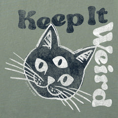 Men's Keep it Weird Cat Short Sleeve Crusher Tee