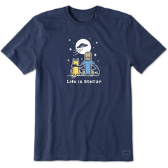 Men's Life is Stellar Jake and Rocket Short Sleeve Crusher Tee