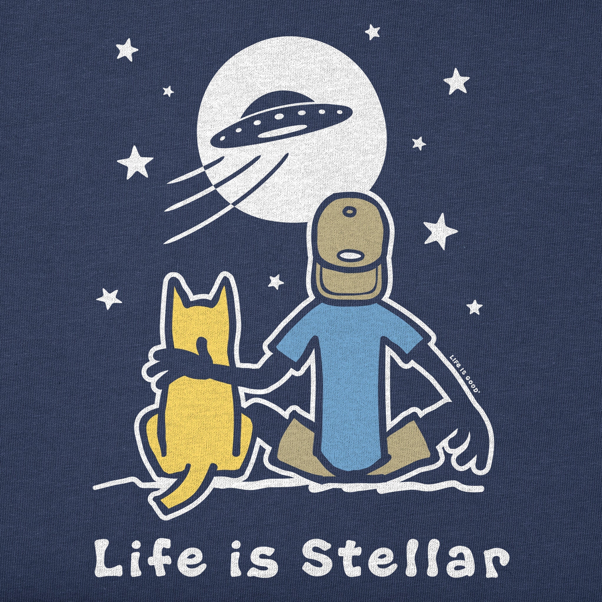 Men's Life is Stellar Jake and Rocket Long Sleeve Crusher Tee