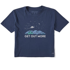 Women's Get Out More UFO Short Sleeve Crusher Boxy Tee