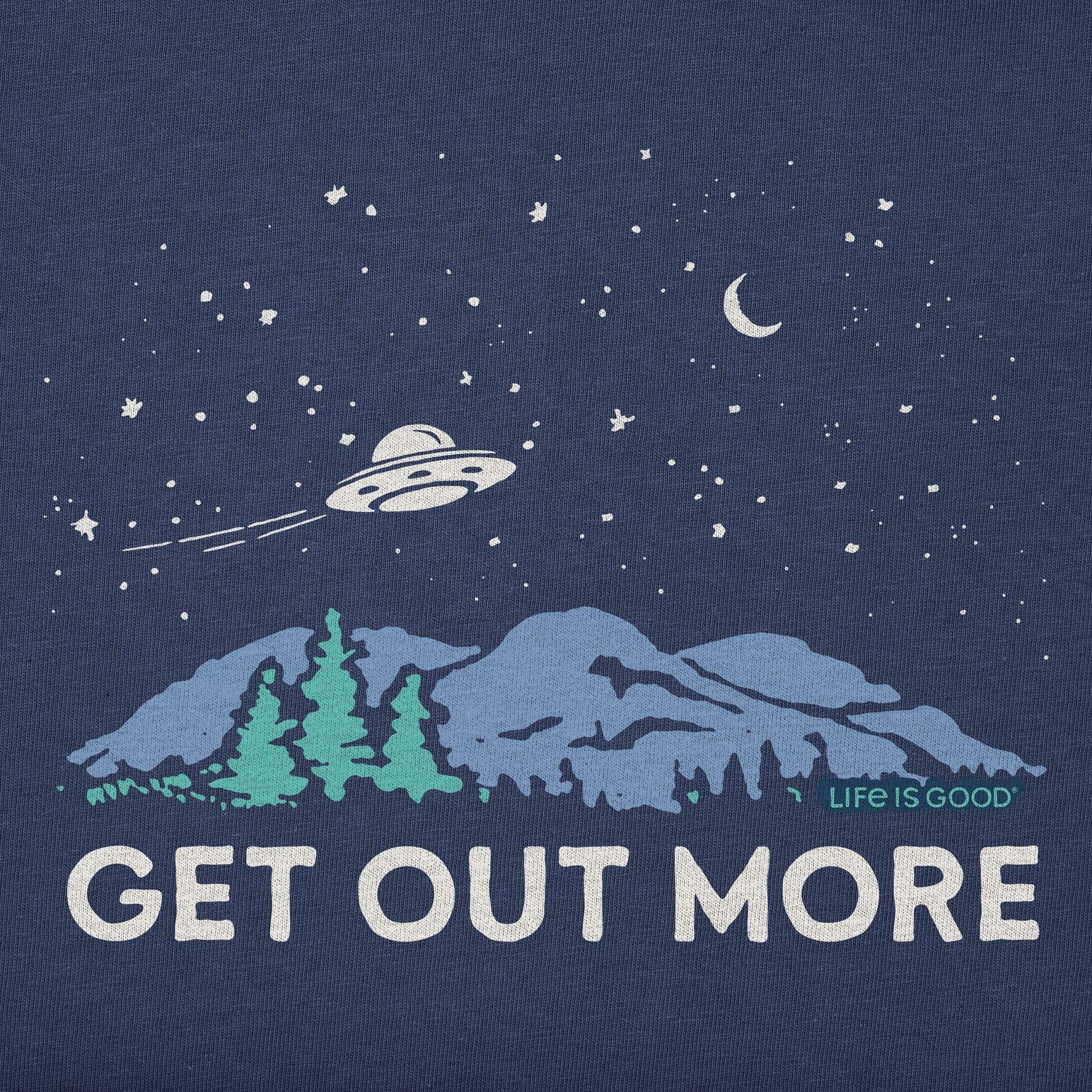Women's Get Out More UFO Short Sleeve Crusher Boxy Tee