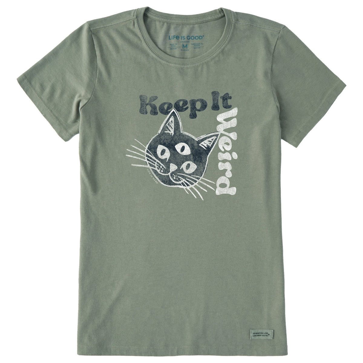 Women's Keep it Weird Cat Short Sleeve Crusher Tee