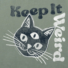 Women's Keep it Weird Cat Short Sleeve Crusher Tee