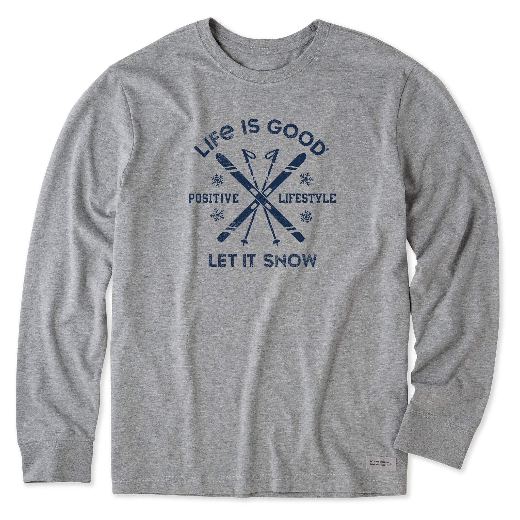 Men's Let it Snow Ski Long Sleeve Crusher Tee