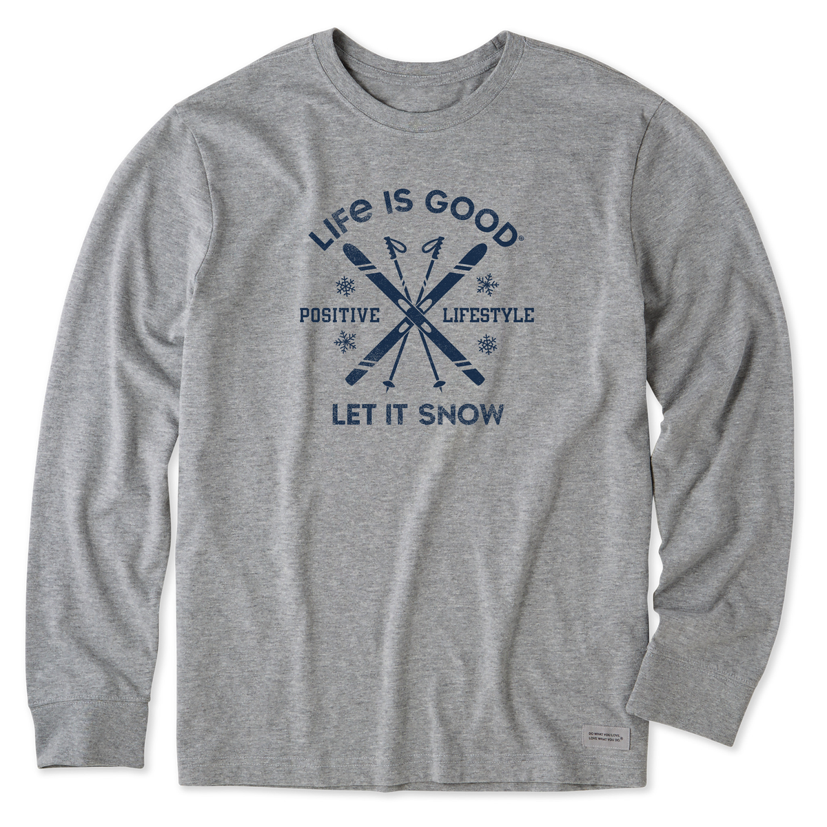 Men's Let it Snow Ski Long Sleeve Crusher Tee