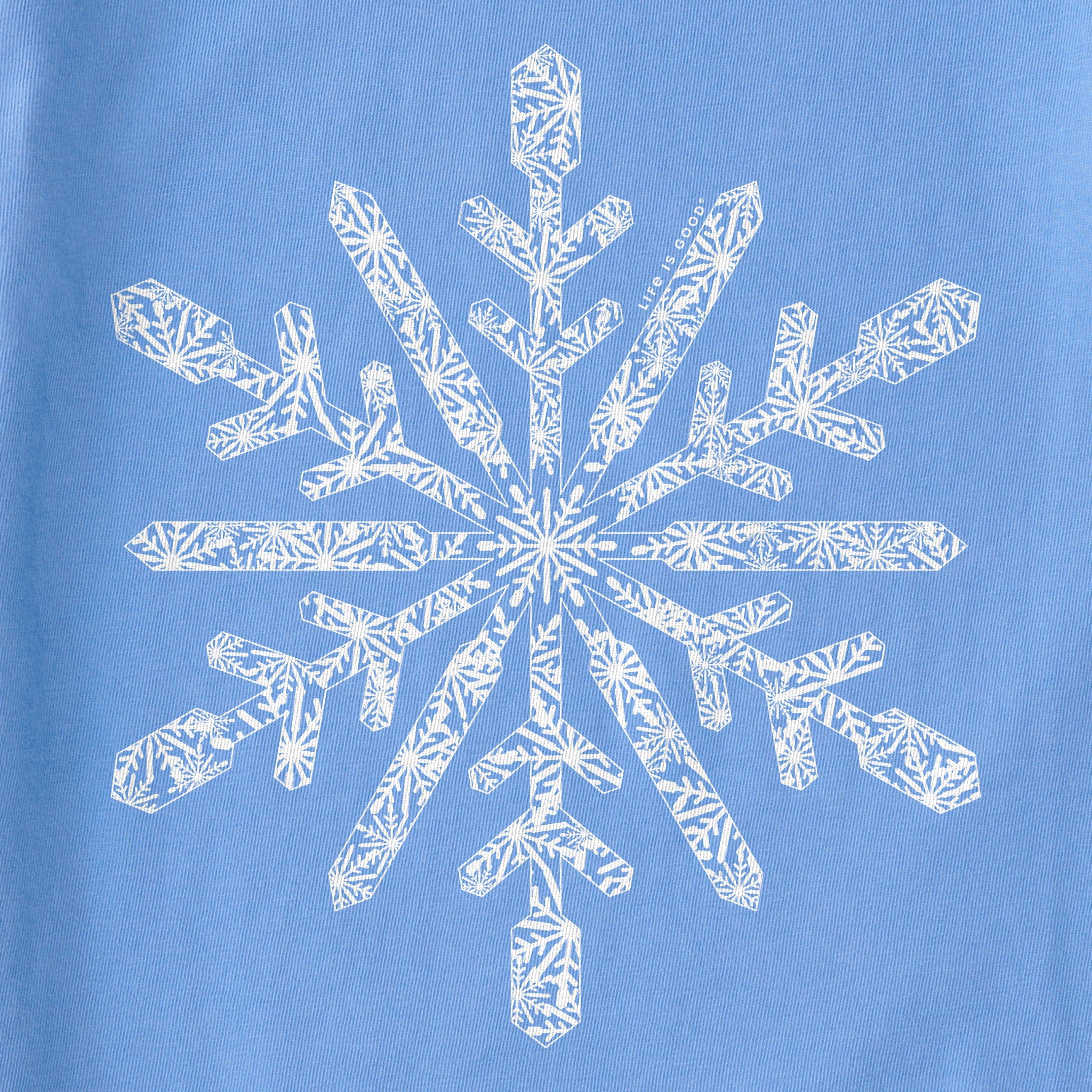 Women's Contrast Snowflake Long Sleeve Crusher Tee