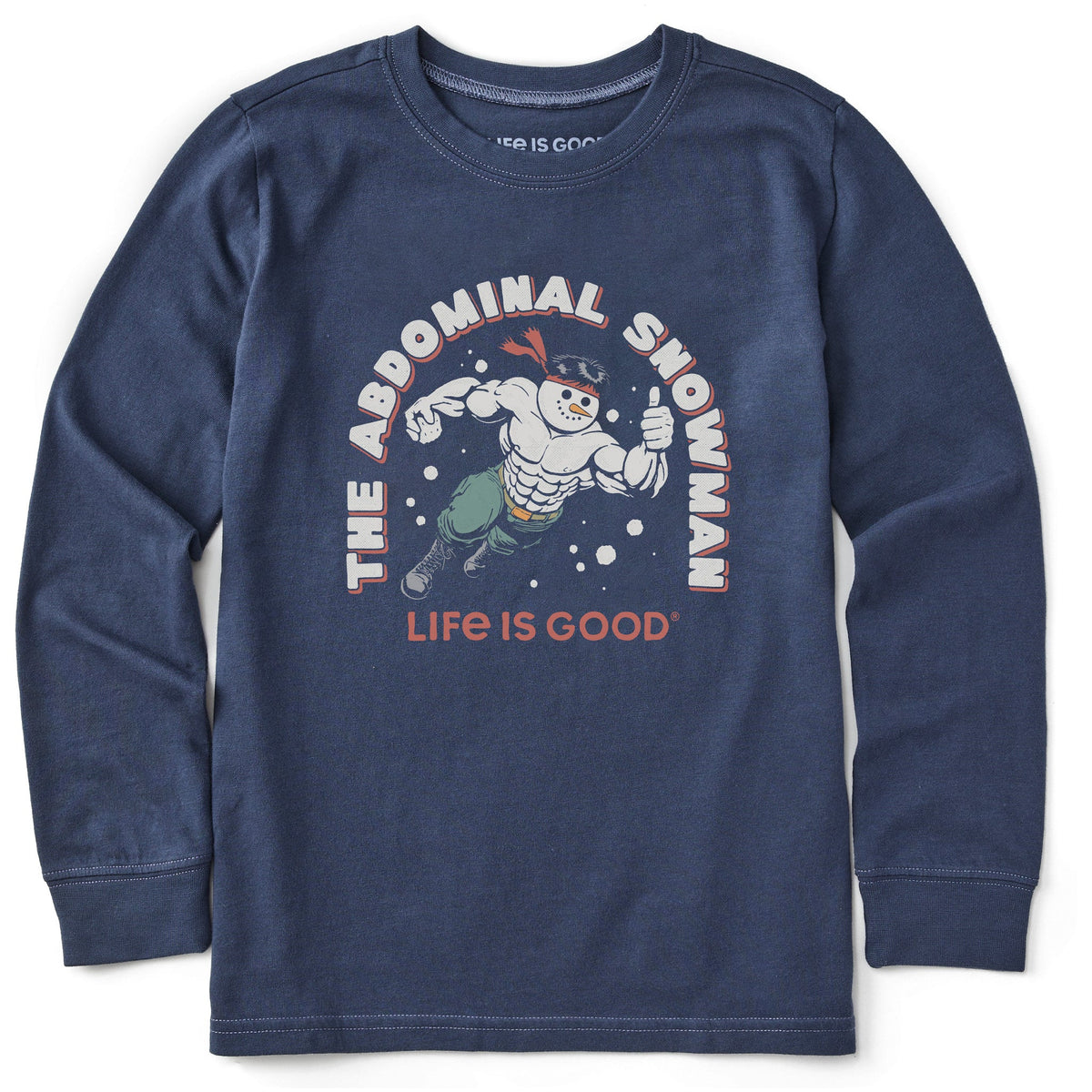 Kids Abdominal Snowman Action Hero Long Sleeve Crusher Tee