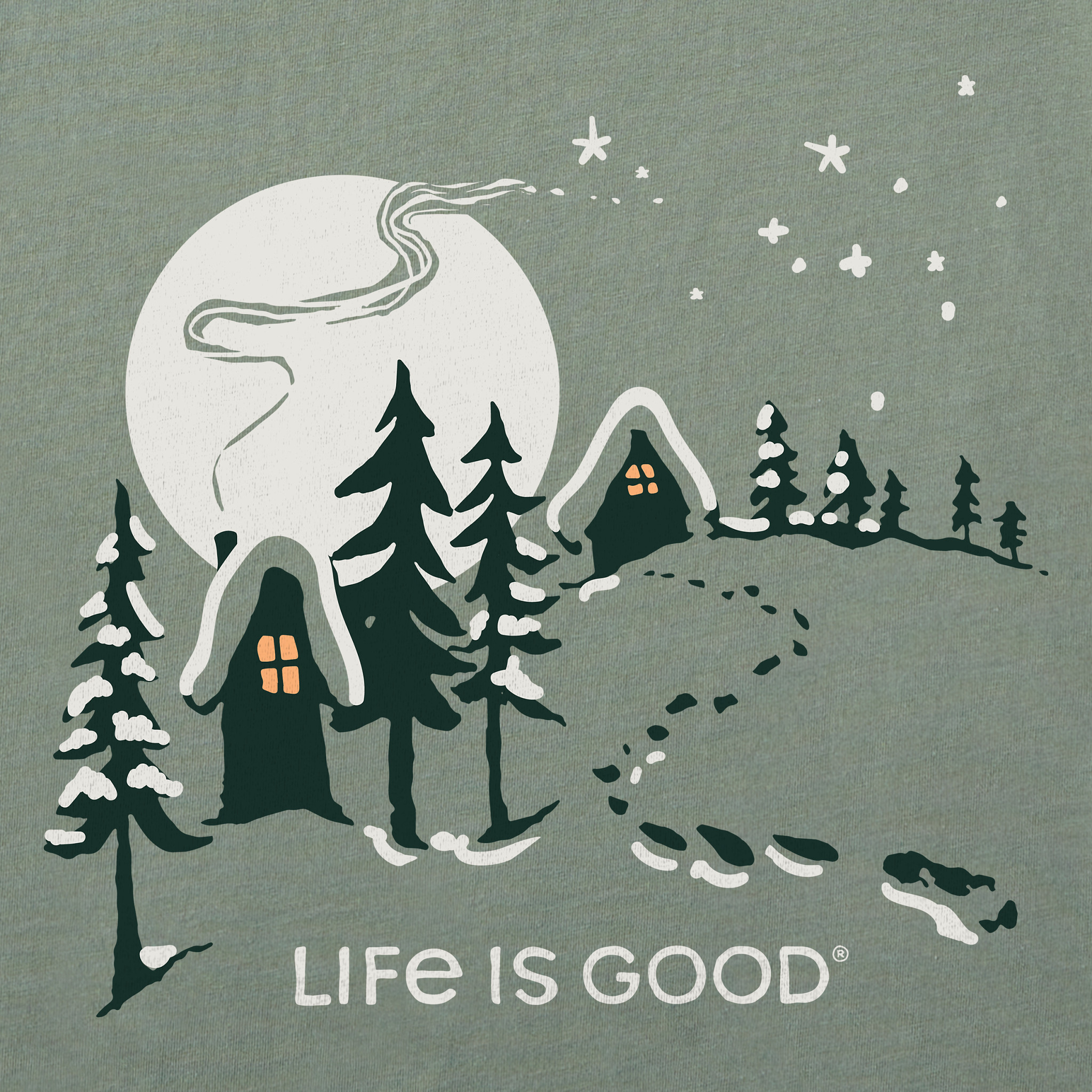 Men's Hill Cottages Long Sleeve Crusher Tee