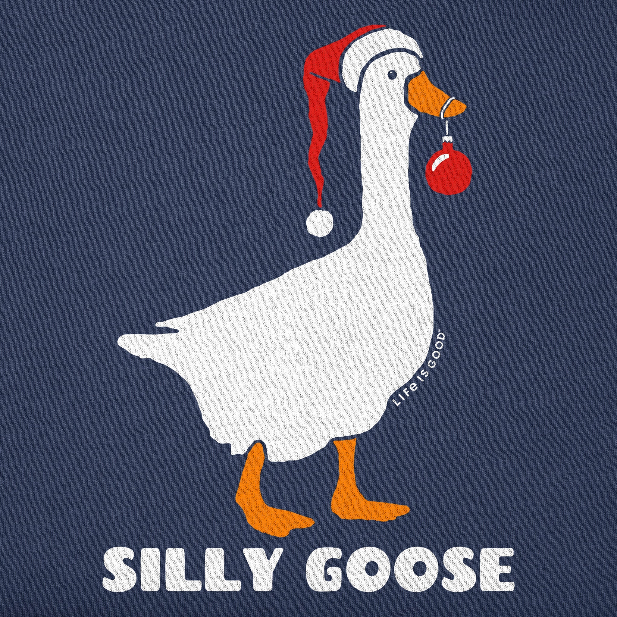 Men's Silly Xmas Goose Long Sleeve Crusher Tee