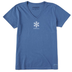 Women's Chill Snowflake Short Sleeve Crusher Vee