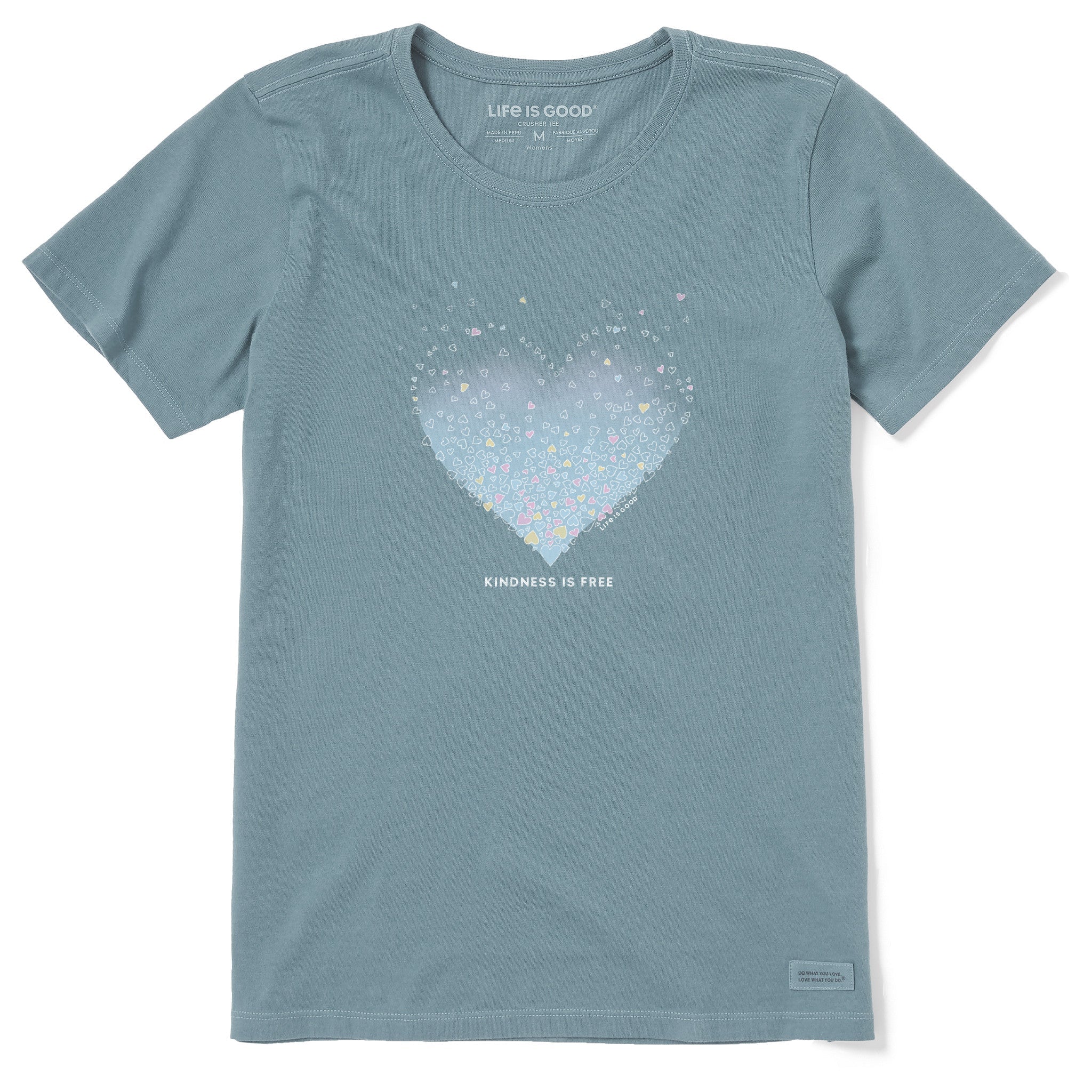 Women's Kindness is Free Evaporating Heart Short Sleeve Tee