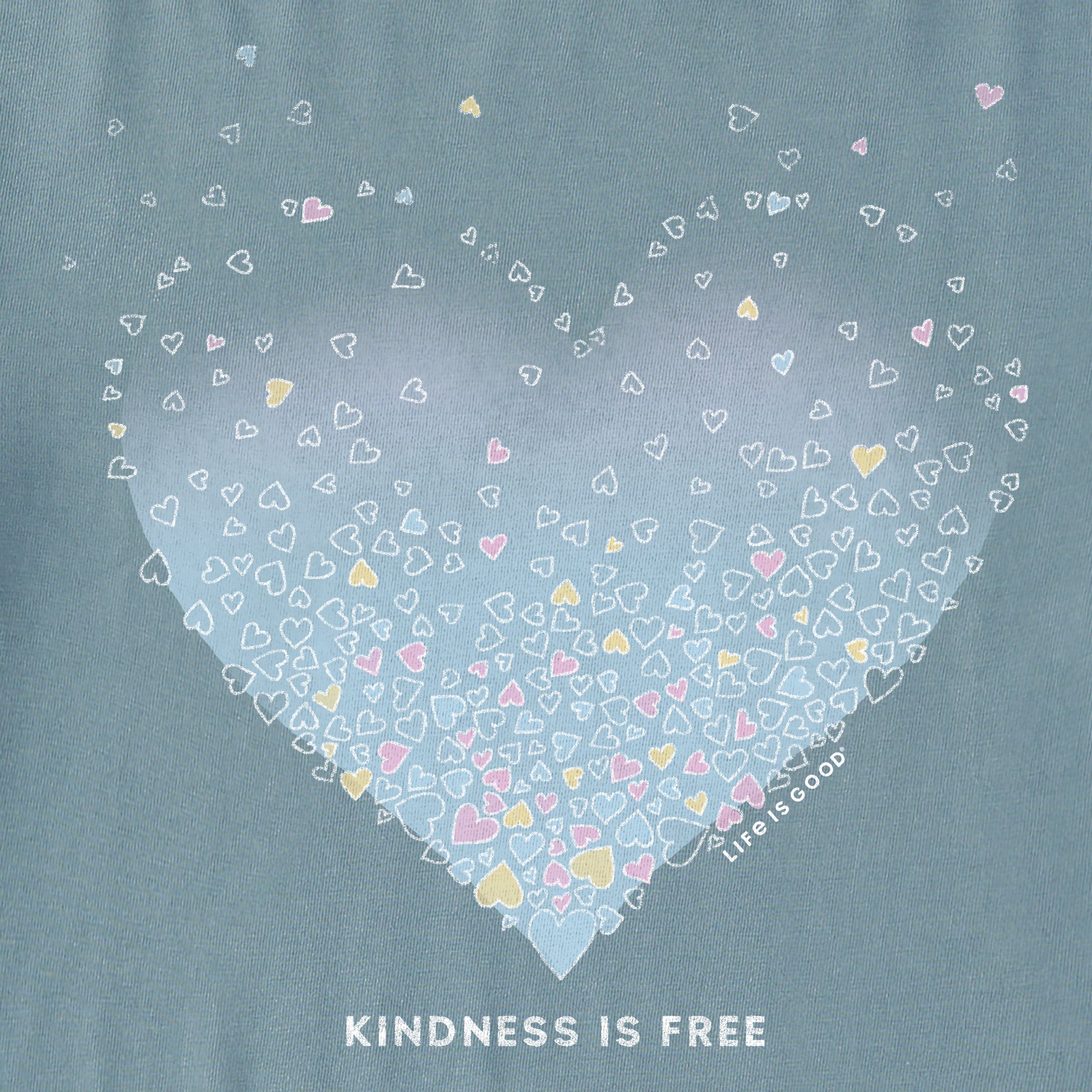 Women's Kindness is Free Evaporating Heart Short Sleeve Tee
