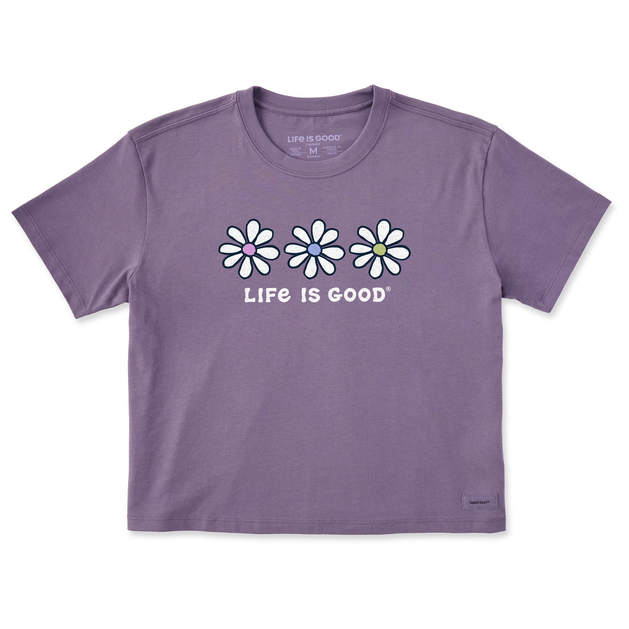 Women's 3 Daisies Short Sleeve Crusher Boxy Tee
