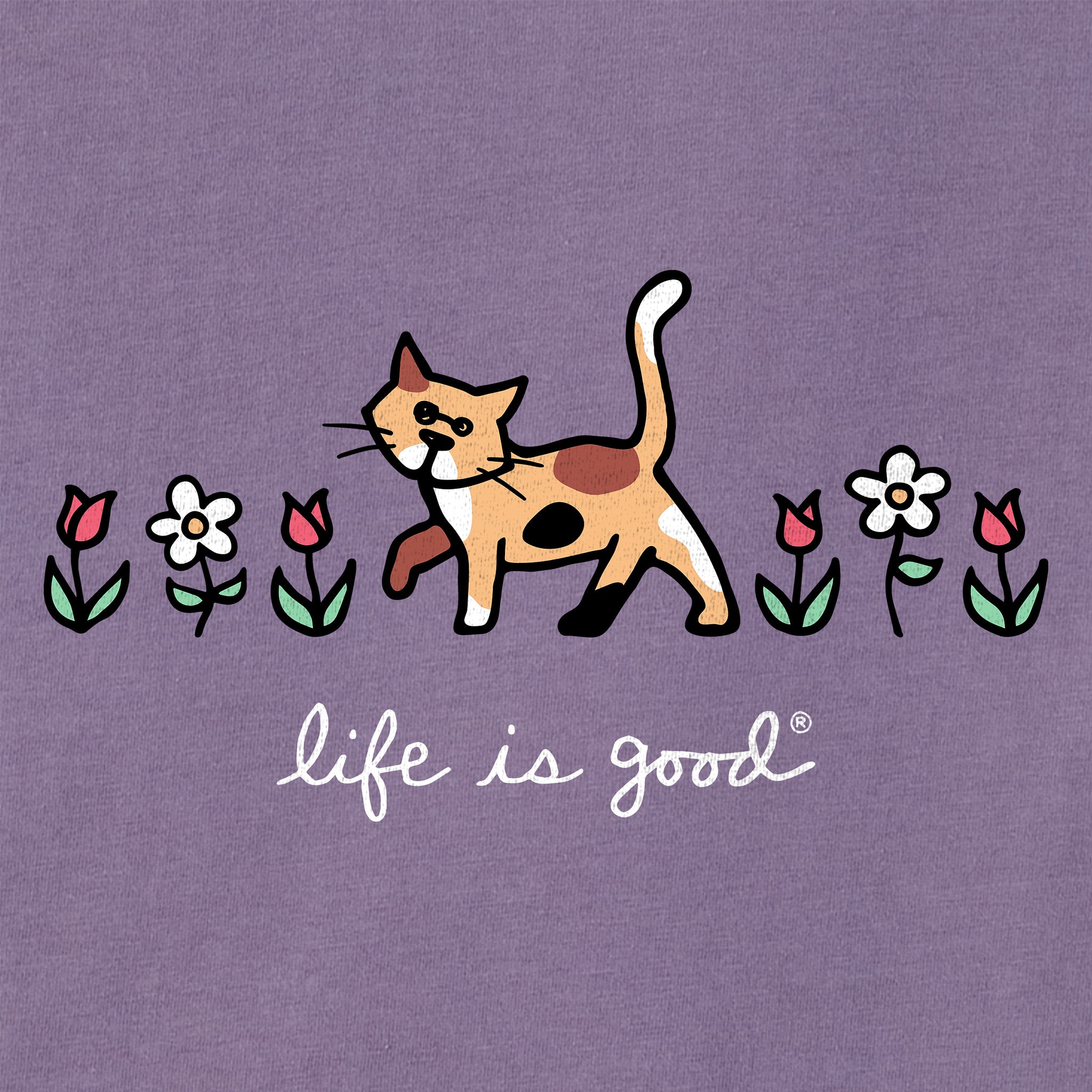 Women's Al with Flowers Short Sleeve Crusher Boxy Tee