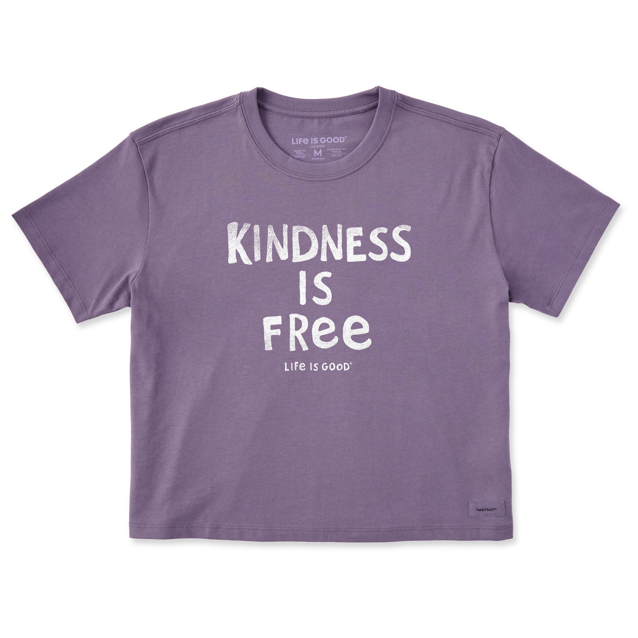 Women's Kindness is Free Short Sleeve Crusher Boxy Tee