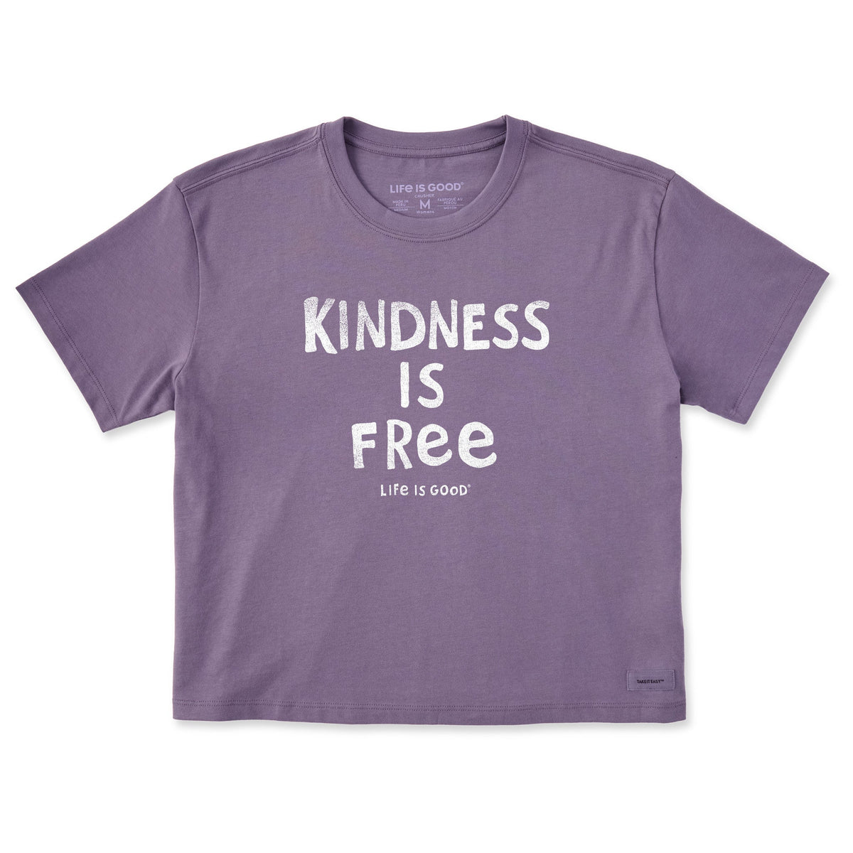 Women's Kindness is Free Short Sleeve Crusher Boxy Tee