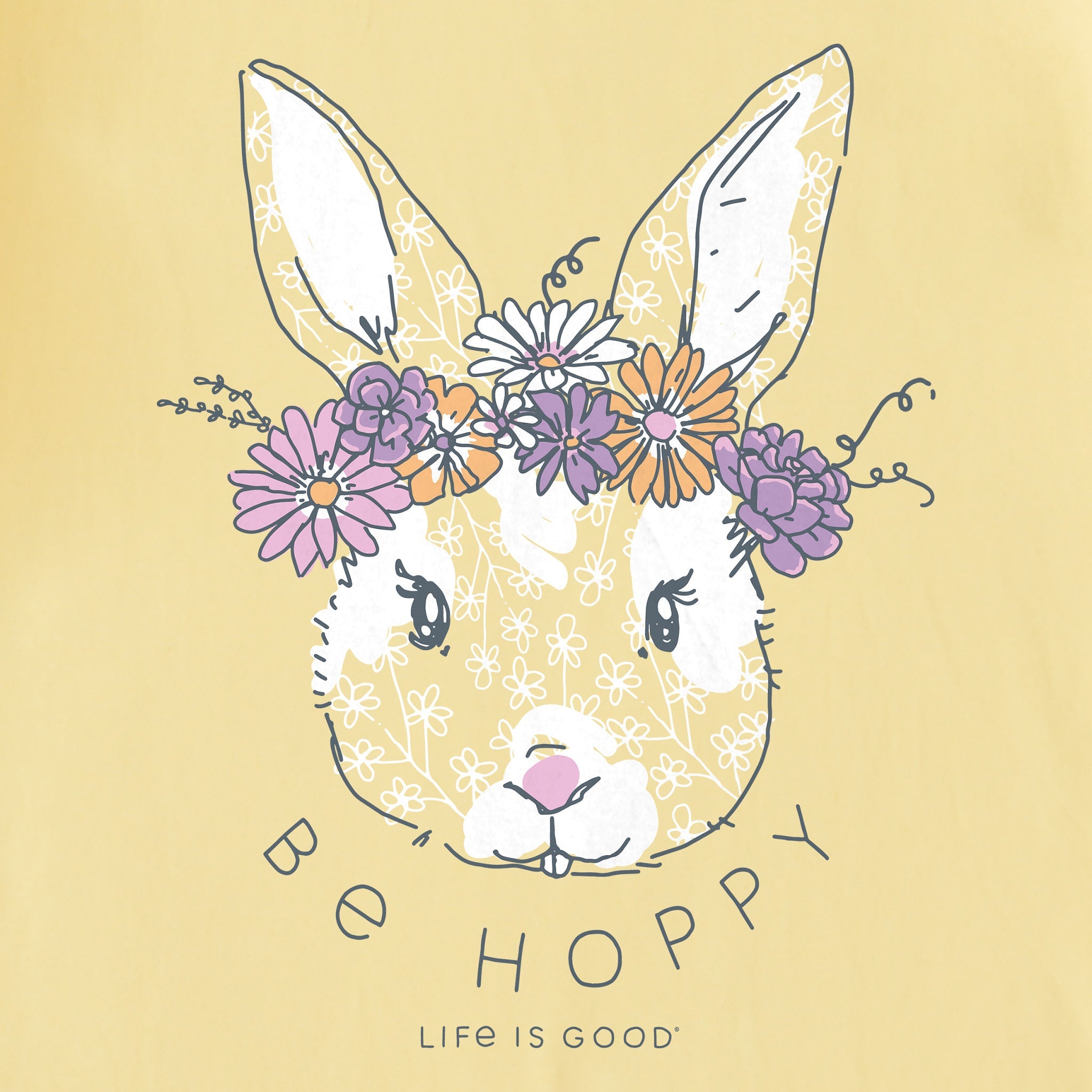 Kids Be Hoppy Flower Crown Short Sleeve Crusher Tee