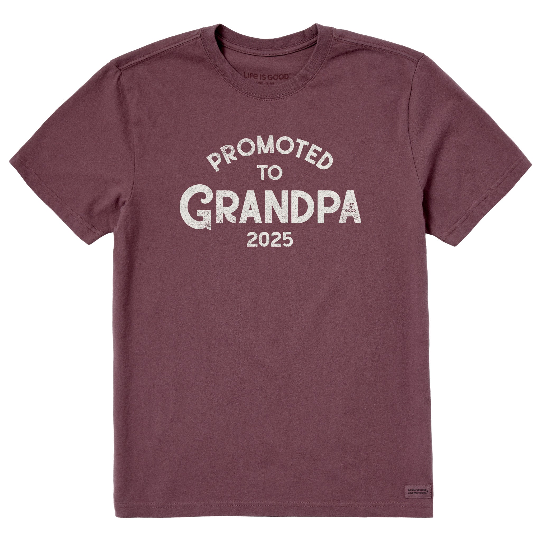Men's Promoted to Grandpa 2025 Short Sleeve Crusher Tee