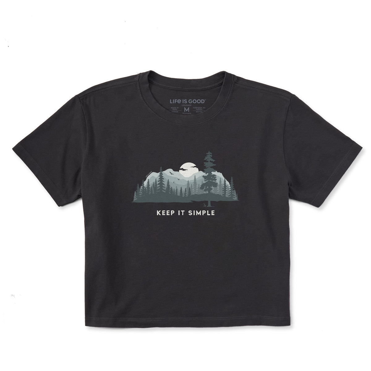 Women's Keep it Simple Evergreen Silo Short Sleeve Crusher Boxy Tee
