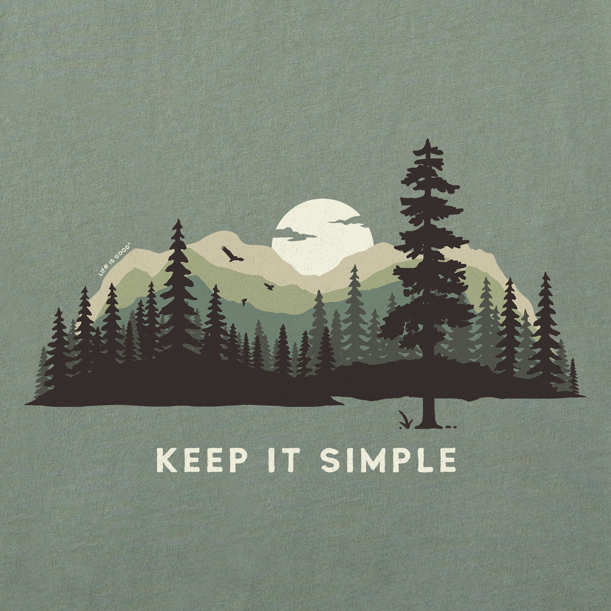 Women's Keep it Simple Evergreen Silo Long Sleeve Crusher Boxy Tee