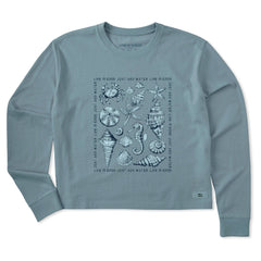 Women's Just Add Water Shells Long Sleeve Crusher Boxy Tee
