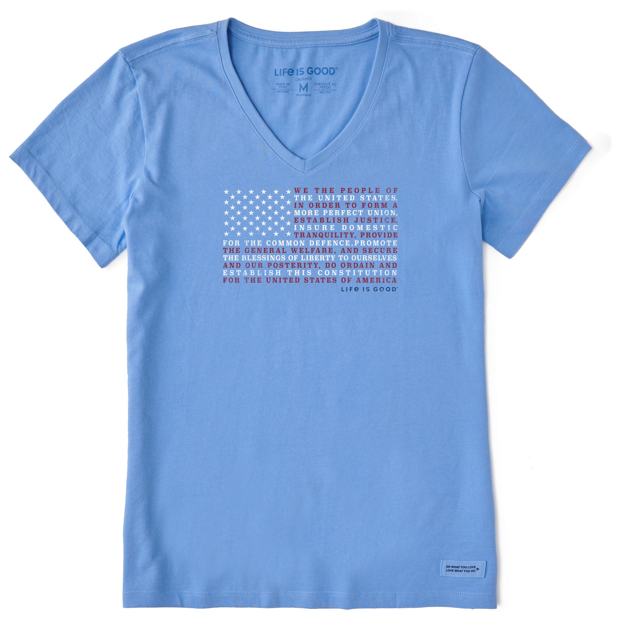 Women's Constitution Flag Short Sleeve Vee