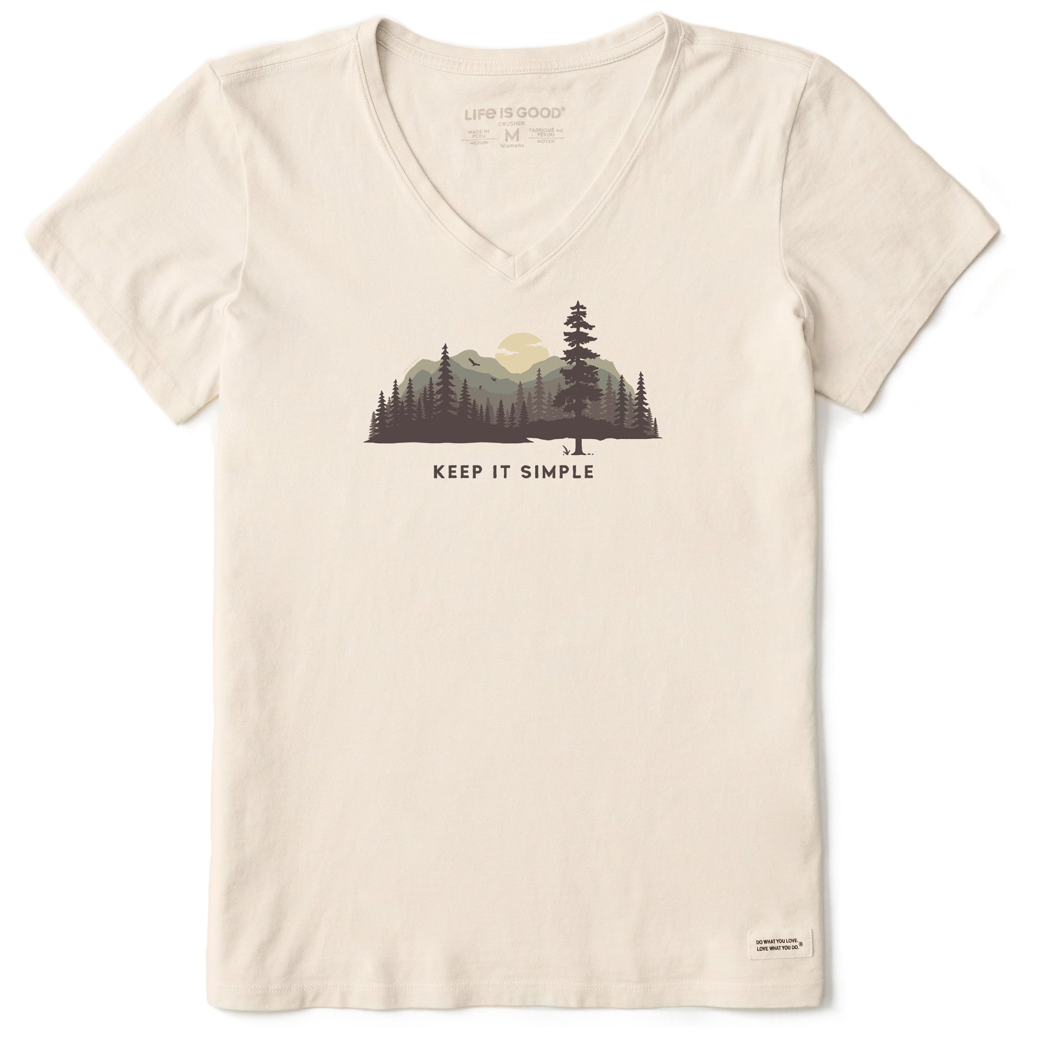 Women's Keep it Simple Evergreen Silo Short Sleeve Crusher Vee