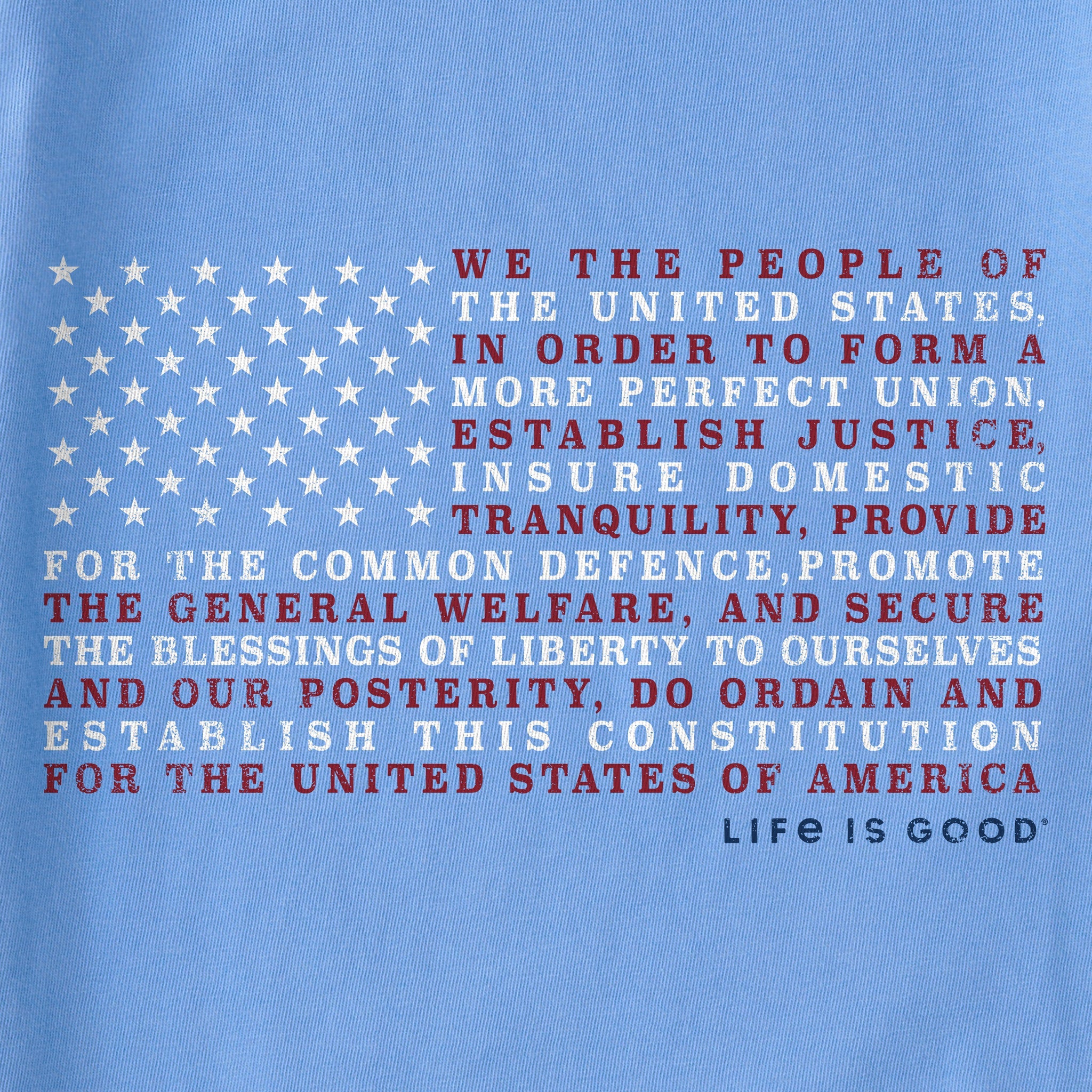 Women's Constitution Flag Short Sleeve Vee