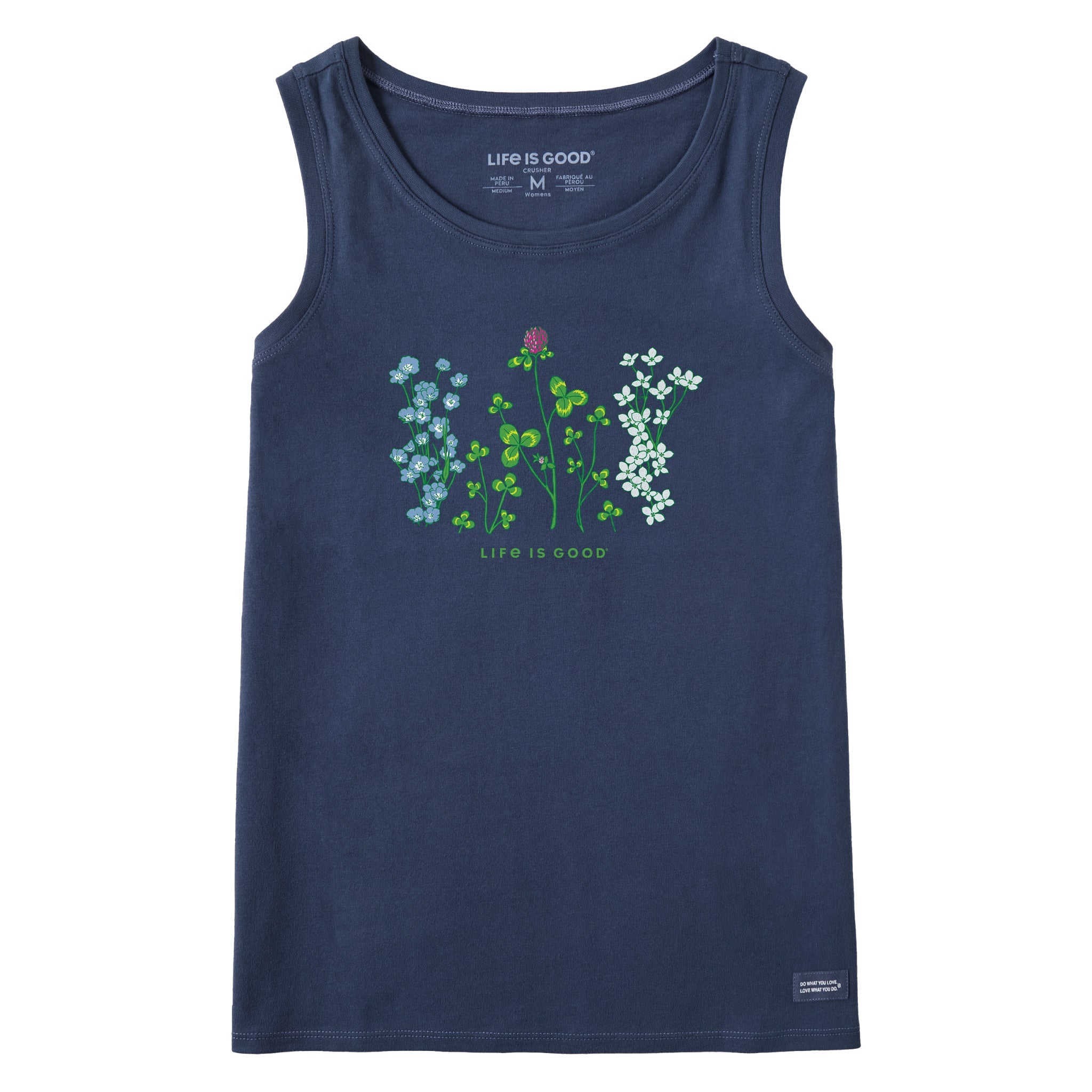Women's Detailed Clovers and Wildflowers Crusher Tank