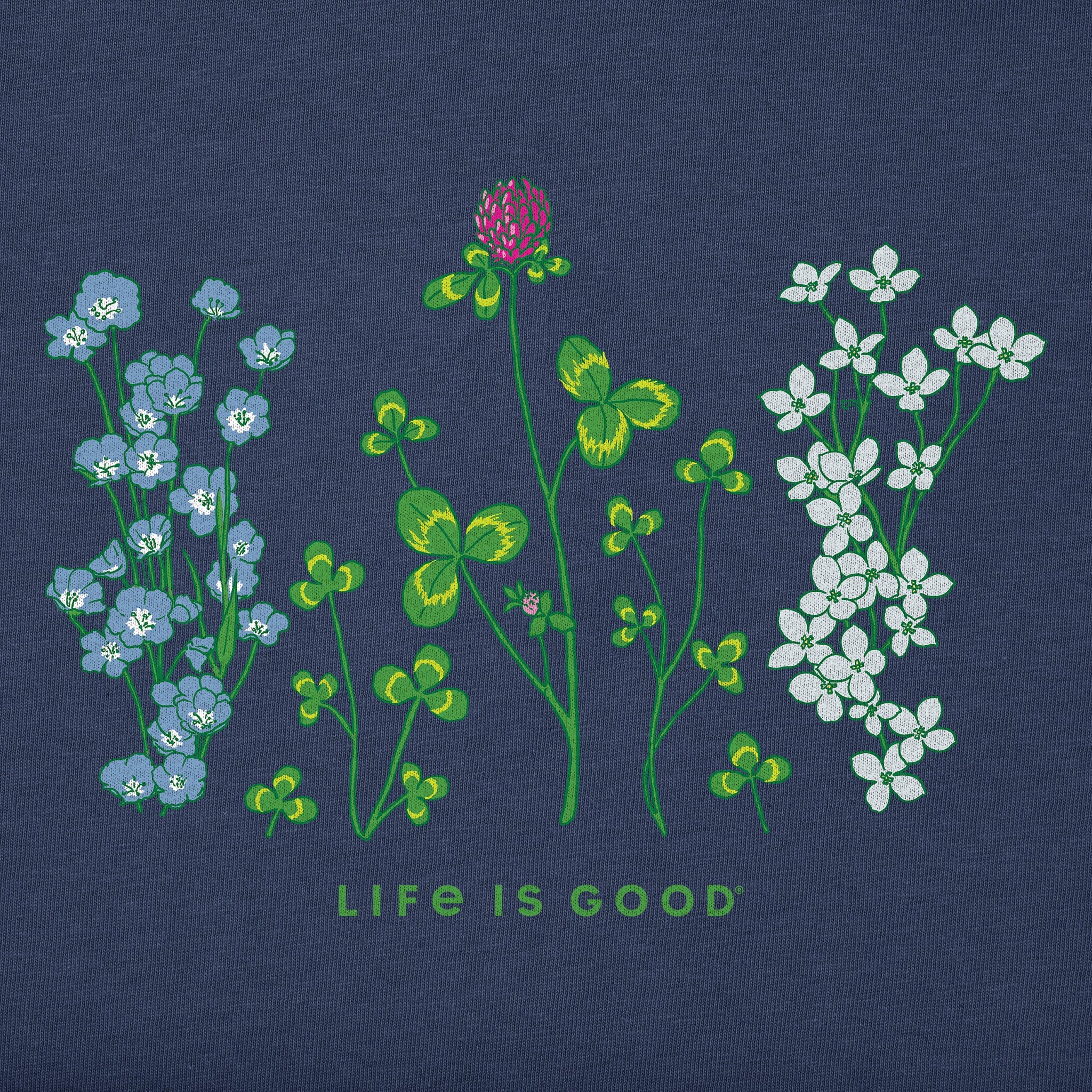 Women's Detailed Clovers and Wildflowers Crusher Tank