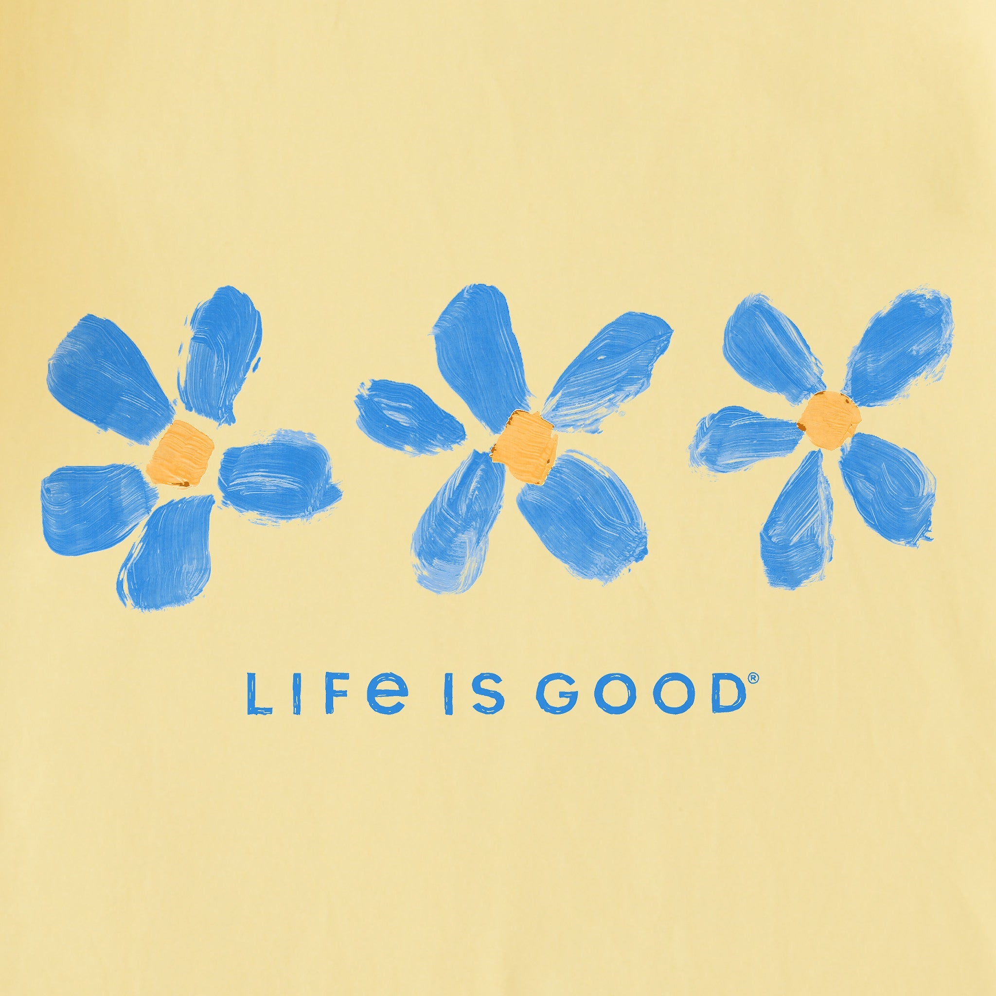 Kids Three Painted Flowers Short Sleeve Crusher Tee