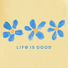 Kids Three Painted Flowers Short Sleeve Crusher Tee