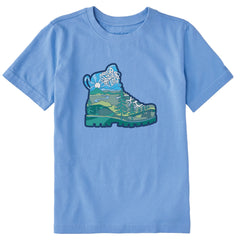 Kids Not All Who Wander Are Lost Boot Short Sleeve Crusher Tee