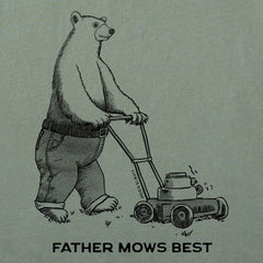 Men's Father Mows Best Papa Bear Short Sleeve Crusher Tee