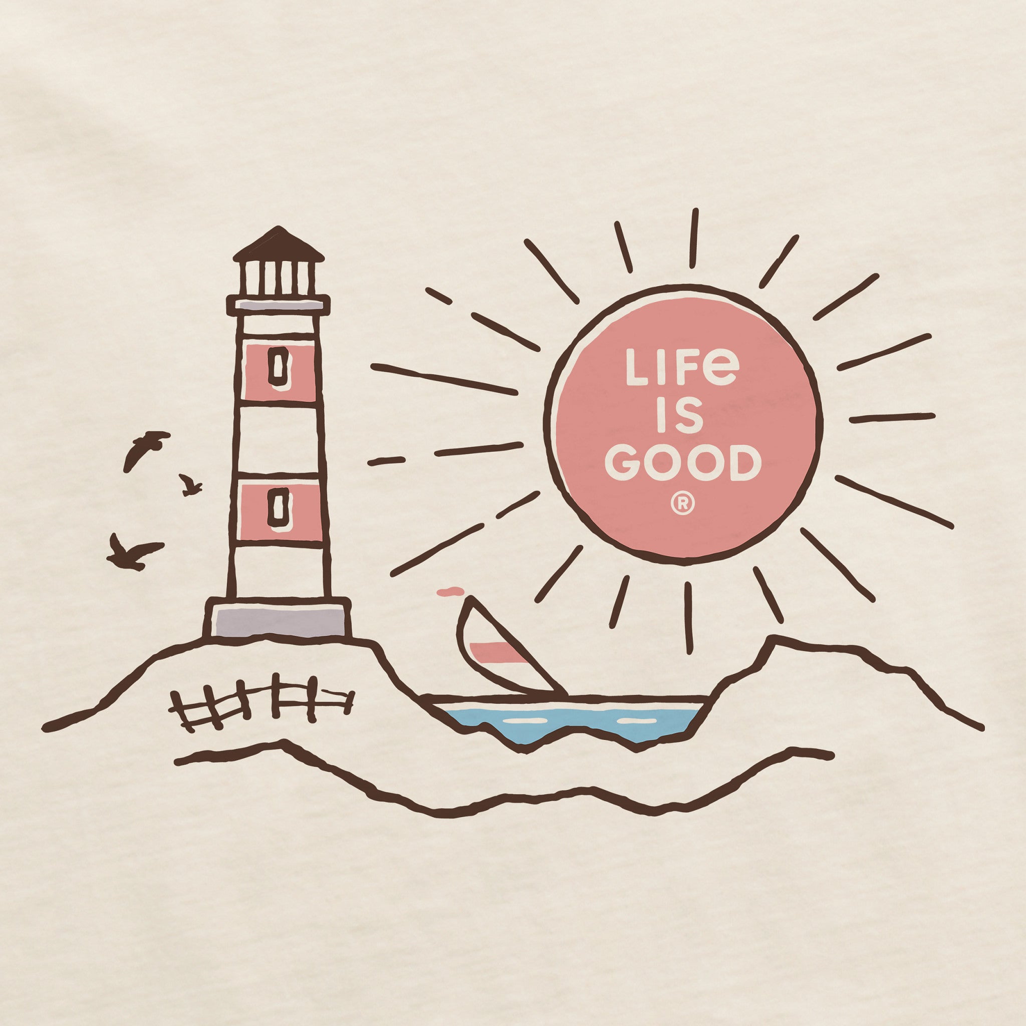 Men's Scenic Lighthouse Short Sleeve Crusher Tee