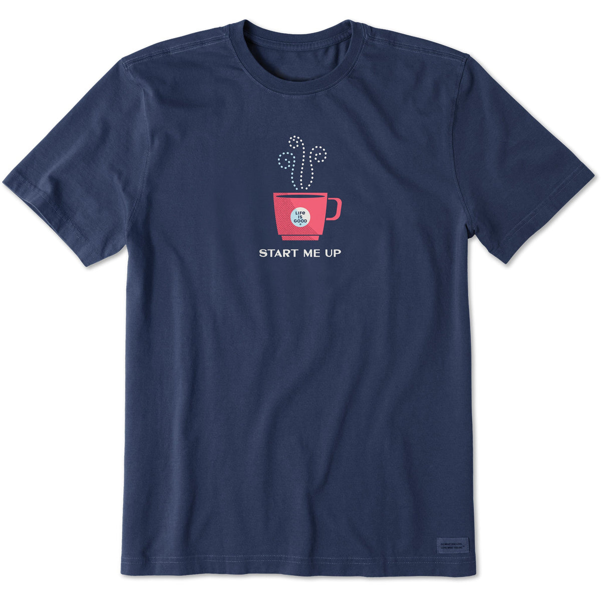 Men's Start Me Up Coffee Cup Short Sleeve Crusher Tee