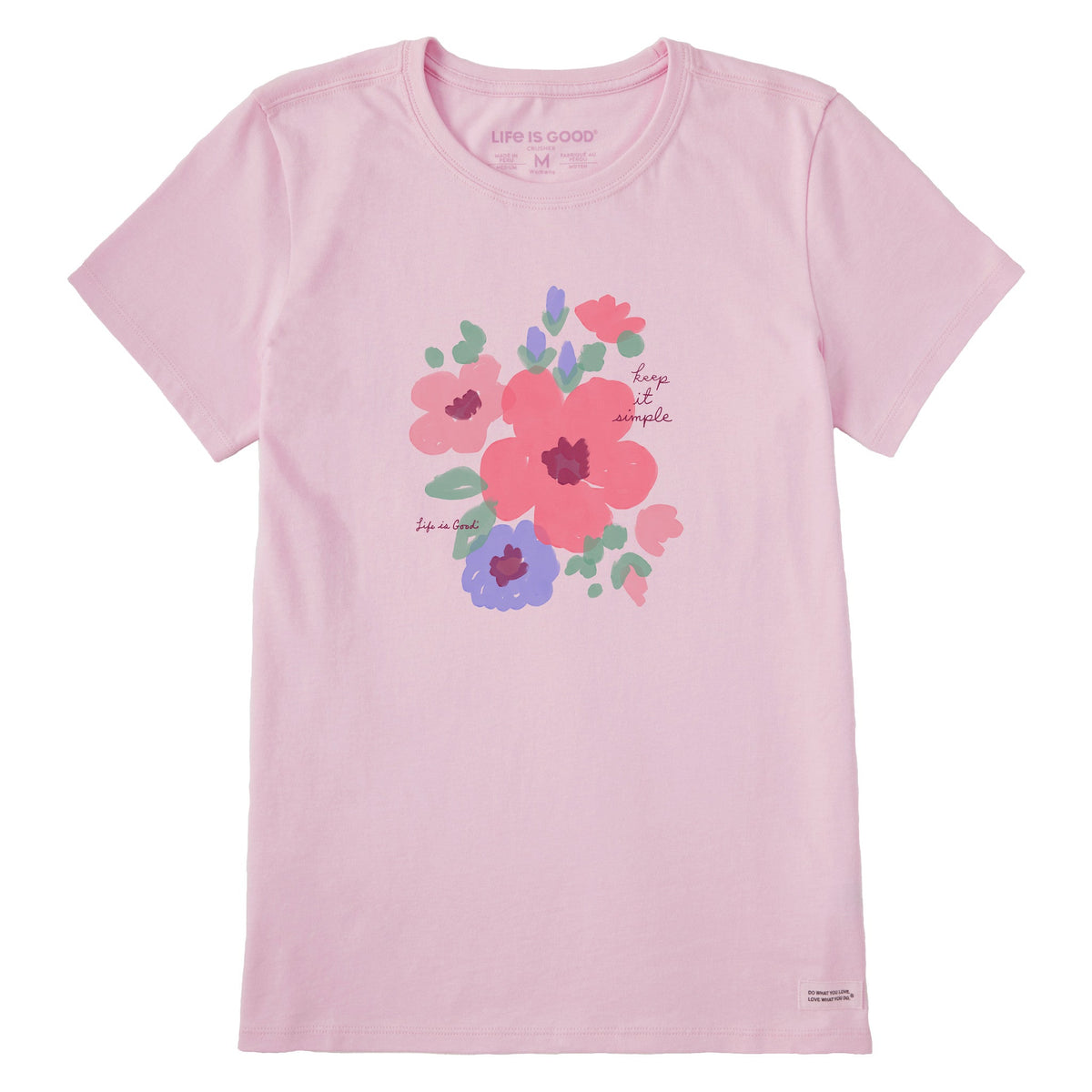Women's Keep it Simple Waterflowers Short Sleeve Crusher Tee