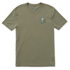 Men's Skeleton w Beer Short Sleeve Crusher-LITE Slim Fit Tee
